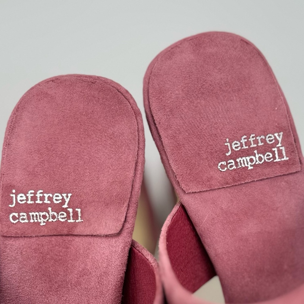 Jeffrey Campbell Danity Platforms in Dusty Rose Suede Pink - Heel Sandals size 5